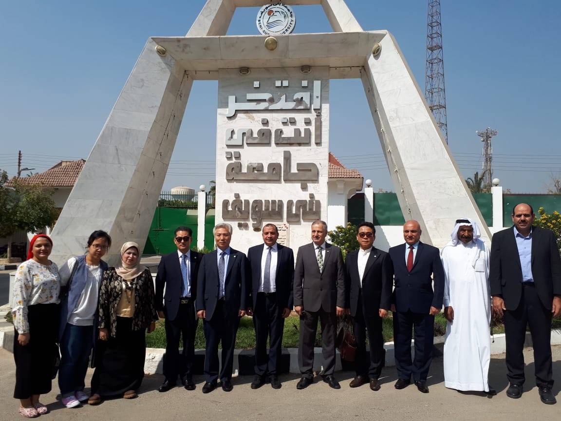 ضمن خطة المجلس لدعم التعليم والاستثمار في الجامعات المصرية والدولية وفدا علميا دوليا يزور جامعة بني سويف